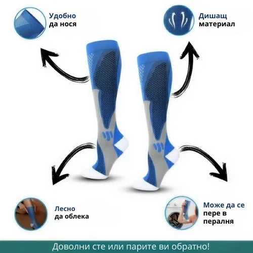 Zenstride® Дишащи компресионни чорапи за крака и стъпала без болка